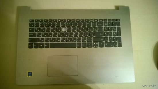 Верхняя часть низа ноутбука Lenovo IdeaPad 320-17, 320-17IKB с клавиатурой, тачпадом, динамиками.