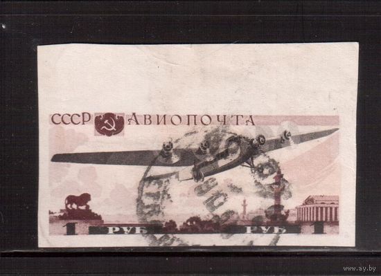 СССР-1937, (Заг.480),  гаш. , Авиация, Самолеты, марка из бл.