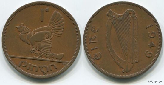 Ирландия. 1 пенни (1949, XF)