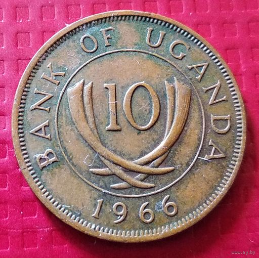 Уганда 10 центов 1966 г. #40617