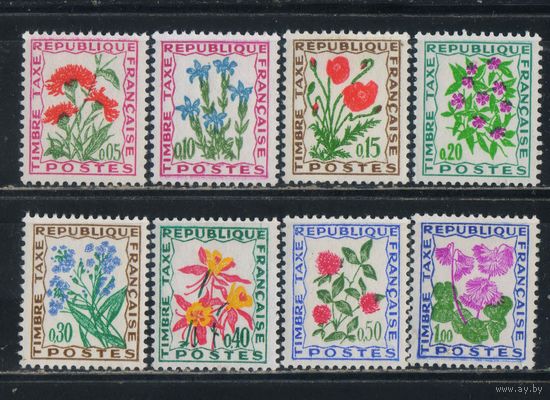 Франция Налоговые 1964-71 Полевые цветы Стандарт Полная #95-102**