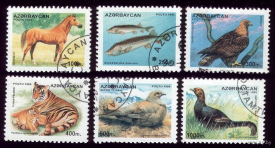 6 марок 1995 год Азербайджан Фауна и флора 269,271-275