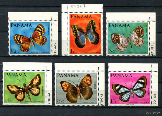 Панама - 1968 - Бабочки (у марки с номиналом 5с на клее есть пятно) - [Mi. 1056-1061] - полная серия - 6 марок. MNH.