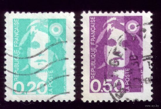 2 марки 1990 год Франция 2765-2766