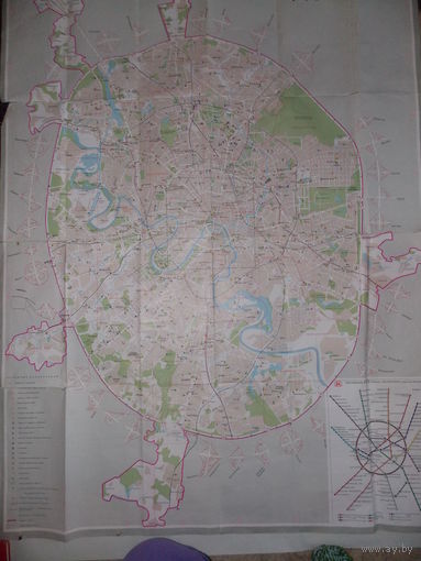 Карта Москвы 1986 год
