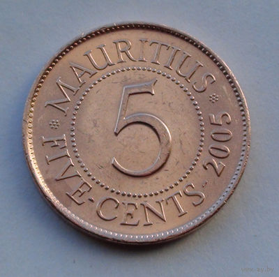 Маврикий 5 центов. 2005