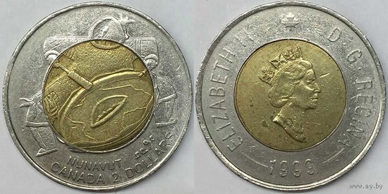 2 доллара Канада 1999г Основание Нунавута