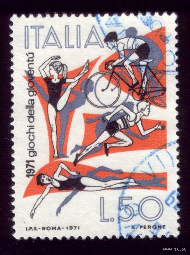 1 марка 1971 год Италия Спорт 1342