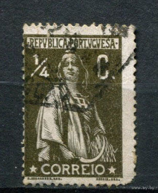 Португалия - 1912/1920 - Жница 1/4С - [Mi.204A] - 1 марка. Гашеная.  (Лот 97AY)