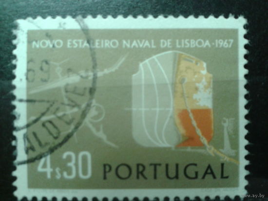 Португалия 1967 Судостроение, концевая Михель-1,6 евро гаш