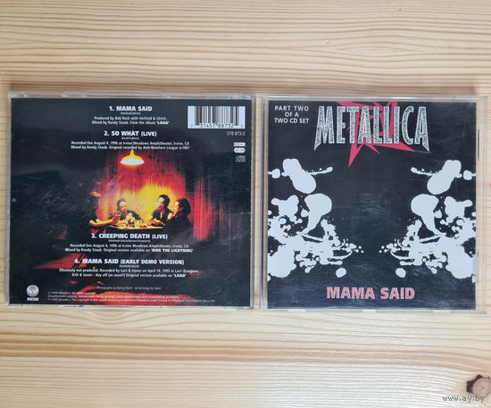 Metallica - Mama Said (CD, Europe, 1996, лицензия) Part 2 of a 2 CD set MADE IN GERMANY