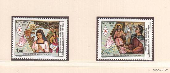Монако-1988(Мих.1882-1883)  ** , Красный Крест, Религия