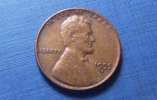 1 цент 1955 D. США.