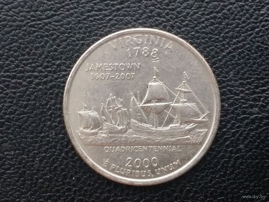 США 25 центов 2000 г. Виргиния