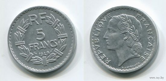 Франция. 5 франков (1949, XF)