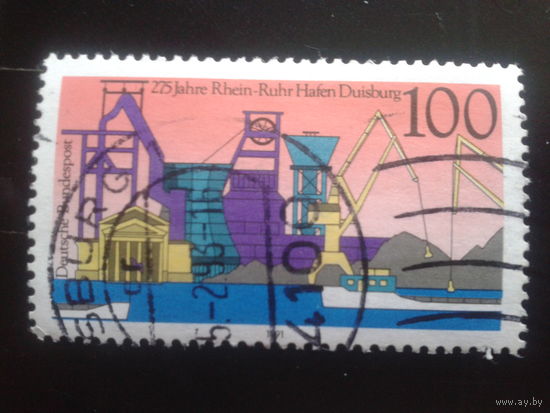 Германия 1991 порт на Рейне Михель-0,6 евро гаш.