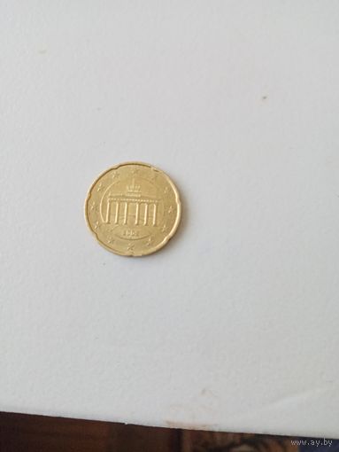 20 евро центов 2002г. J