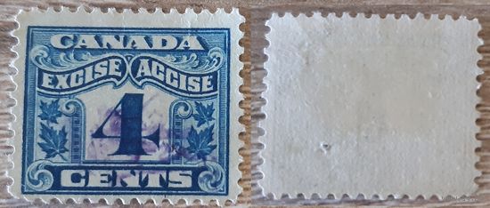 Канада 1914 Акцизная марка. 4 С