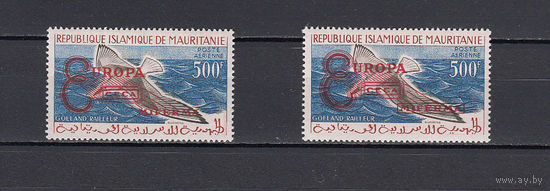 Фауна. Птицы. Мавритания. 1962. 2 марки с надпечатками (полная серия).  Michel N VI-I, VI-II (60,0 е)