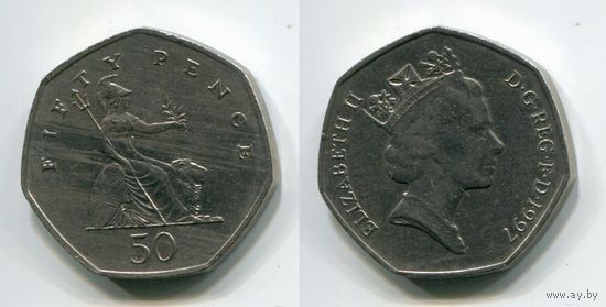 Великобритания. 50 пенсов (1997)