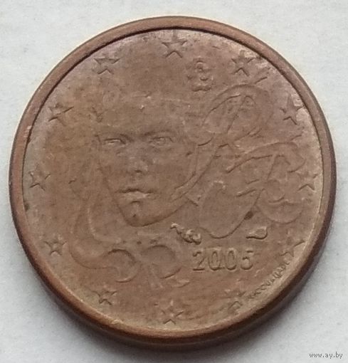 Франция 1 евроцент 2005 г.