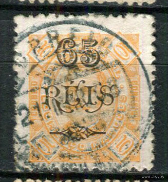 Португальские колонии - Лоренсу-Маркиш - 1902 - Надпечатка 65 REIS на 5R - [Mi.53] - 1 марка. Гашеная.  (Лот 112AQ)