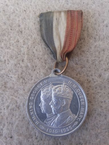 Памятная медаль "25-ть лет правления короля Георга V и королевы Марии, 1910-1935. Англия, 1935 год.