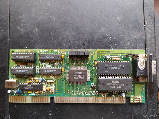Древняя видеокарта (1993 г.) ISA 8 bit на чипе HM86304Q