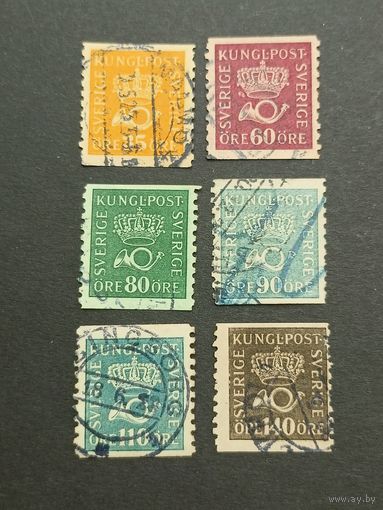 Швеция 1920-1925. Корона и почтовый рожок