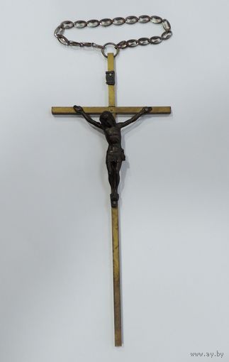 Крест настенный. Размер 9-22 см. Латунь.