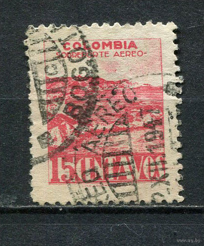 Колумбия - 1945 - Туризм 15С - [Mi.468] - 1 марка. Гашеная.  (Лот 32DY)-T2P16