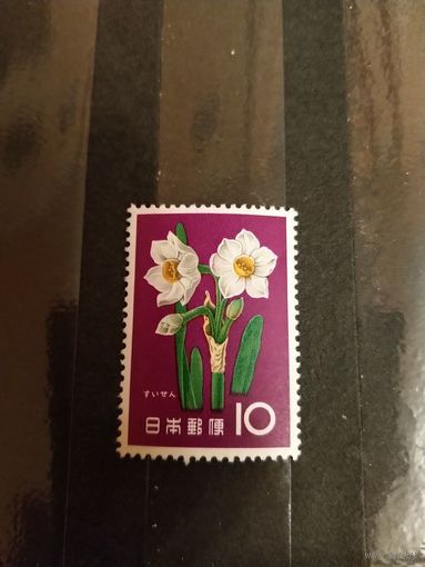 1961 Япония мих 743 оценка 7,5 евро  чистая клей след от наклейки флора цветы (3-3)