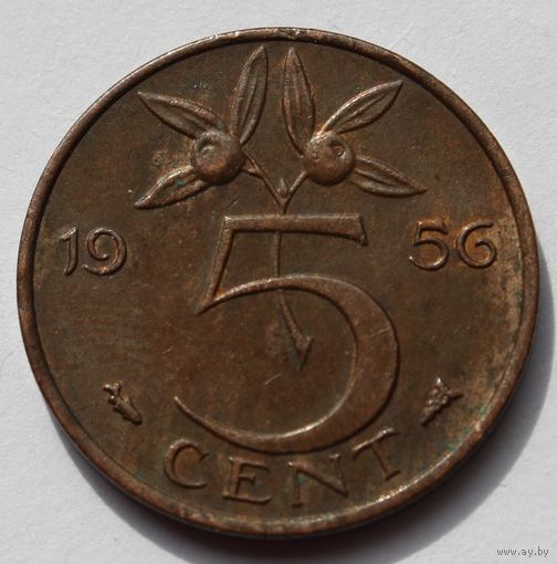 Нидерланды 5 цент, 1956 г.