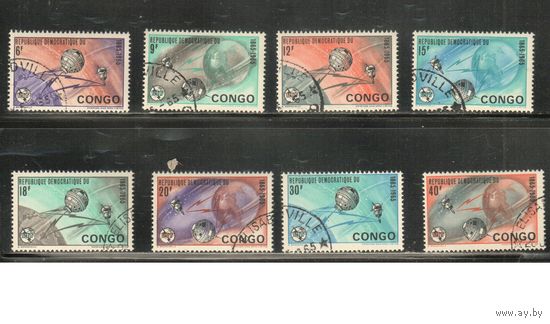 Конго(Заир)-1965,(Мих.227-2344)  гаш., Космос (полная серия)