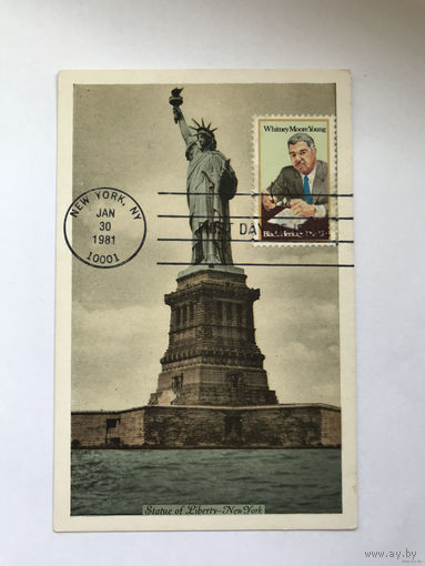 Открытка винтажная США 1981 год