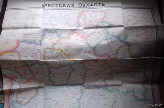 Брестская область, большая карта.