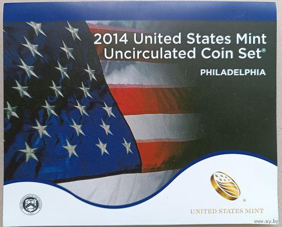 США. Годовой набор монет 2014г.Филадельфия.