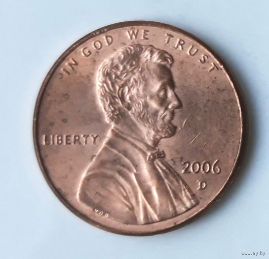 США 1 цент 2006 г. D