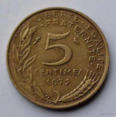 Франция 5 сантимов. 1972
