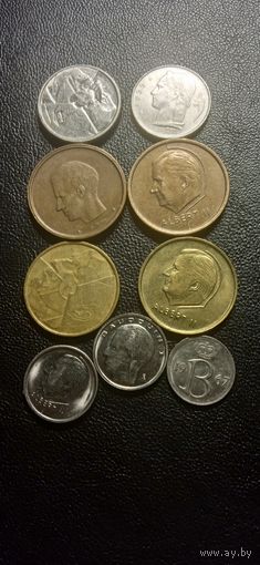 Бельгия 9 монет одним лотом -  BELGIQUE