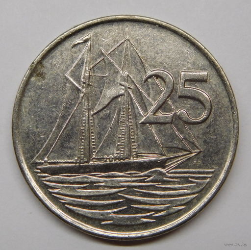 Каймановы острова 25 центов 1996 г