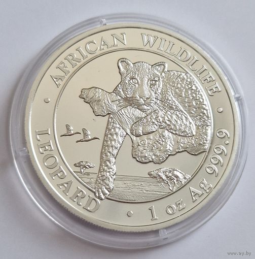 Сомали 2020 серебро (1 oz) "Леопард"