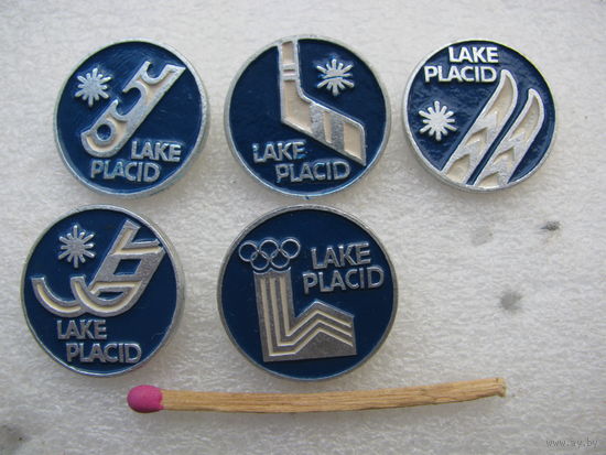 Значки. Зимние Олимпийские игры в Лейк Плесиде. 1980 г. цена за 1 шт.
