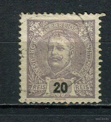 Португалия - 1895/1896 - Король Карлуш I 20R - [Mi.128A] - 1 марка. Гашеная.  (Лот 25DL)