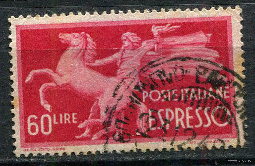 Королевство Италия - 1945 - Марка экспресс-почты 60L - [Mi.720] - 1 марка. Гашеная.  (Лот 81EO)-T7P13
