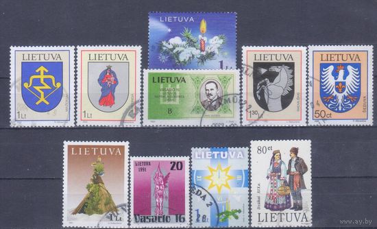 [2773] Литва. 10 гашеных марок.
