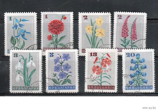 Болгария-1966, (Мих.1683-16970),    гаш. , Флора, Цветы (полная серия)