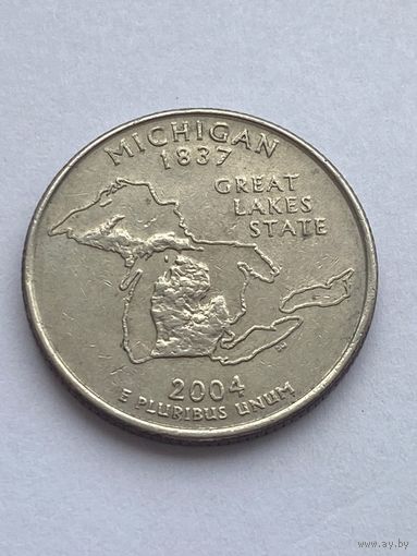 25 центов 2004 г. Мичиган, США