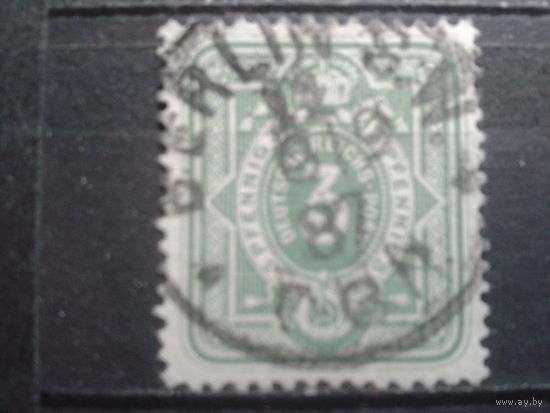 Германия 1880 Стандарт 3 пф Михель-2,0 евро гаш
