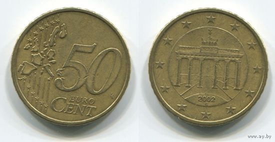 Германия. 50 евроцентов (2002, буква G)